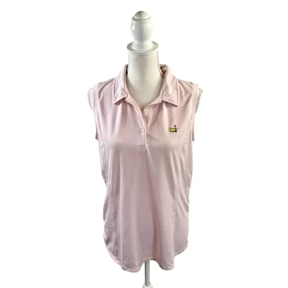 Masters Collection Ladies Pink Sleeveless Polo Golf Shirt Large - Picture 1 of 8